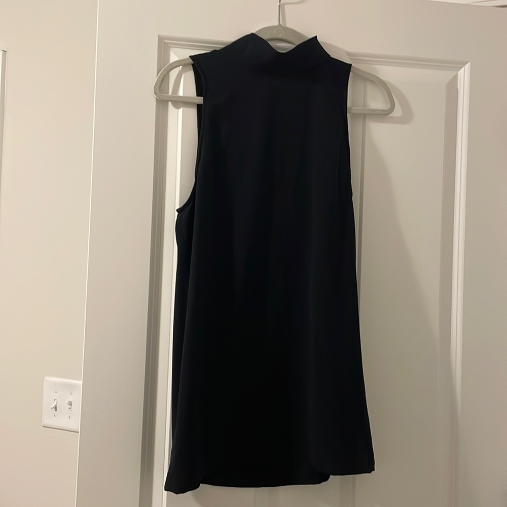 Nordstrom / collard black mini / flowy dress with cutout back
